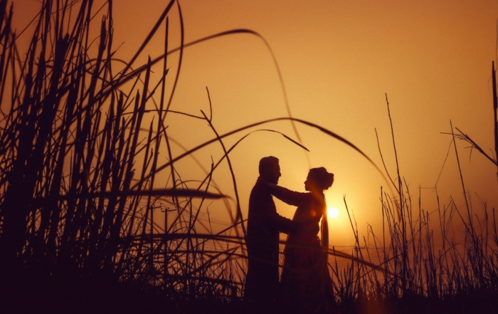Couple in sunset